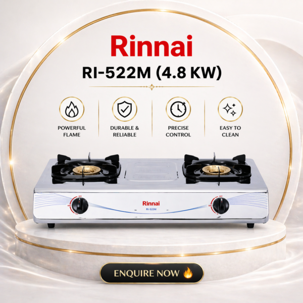 Rinnai RI-522M Double Burner Gas Stove 双头台式燃气炉