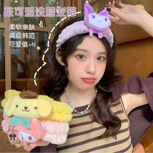Sanrio Cartoon Plush Headband 三丽鸥卡通绒毛洗脸发带