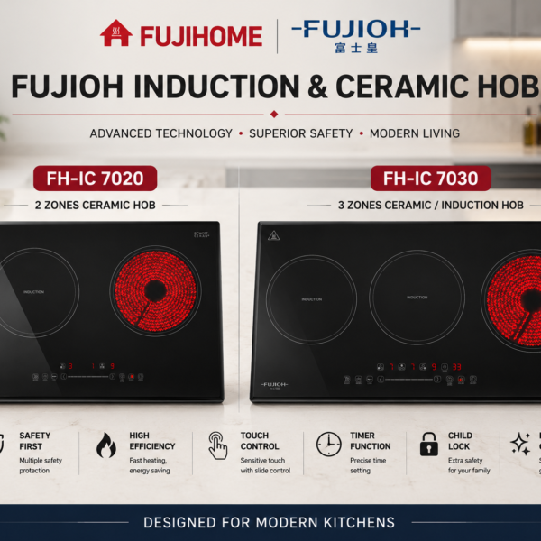 🔥 FUJIOH FH-IC 7020 / FH-IC 7030 2-in-1 Hybrid Induction & Ceramic Built-In Hob 🔥