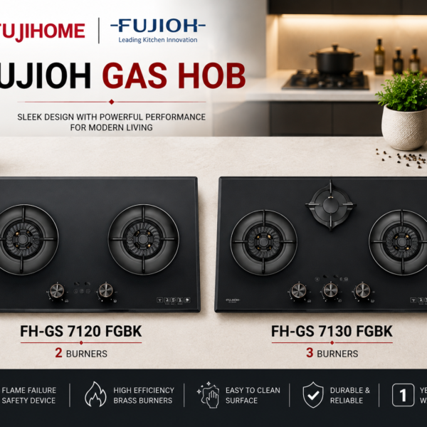 🔥 FUJIOH FH-GS 7120 FGBK / FH-GS 7130 FGBK Built-In Gas Hob – 2 / 3 Burners 🔥