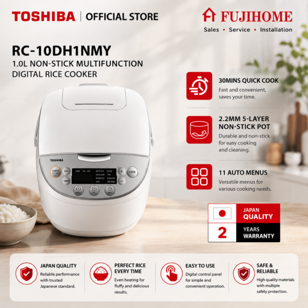 Toshiba RC-10DH1NMY 1.0L Digital Multifunction Rice Cooker 东芝1.0L多功能数码电饭煲
