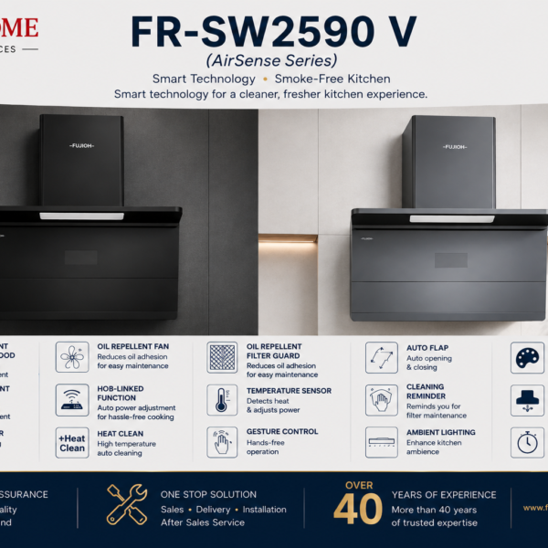 FUJIOH FR-SW2590 V AirSense Series Chimney Cooker Hood 烟囱式抽油烟机