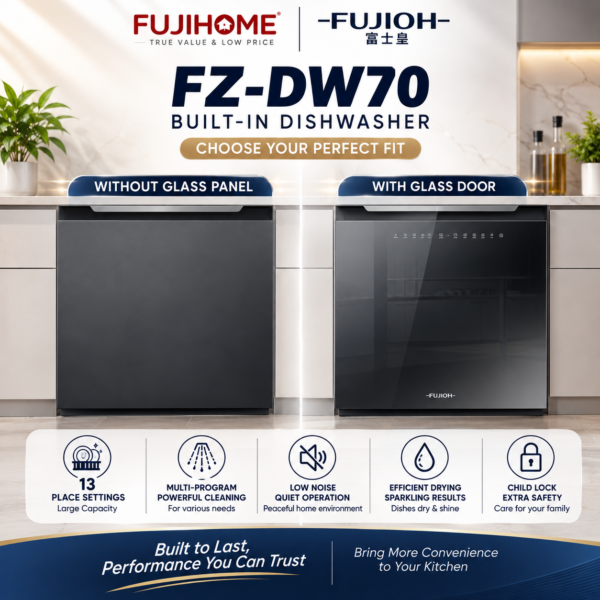 🔥 FUJIOH FZ-DW70 16 Place Settings Built-In Dishwasher 🔥