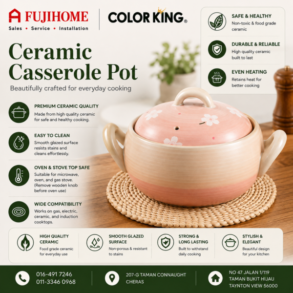 COLOR KING Ceramic Casserole Pot 陶瓷砂锅