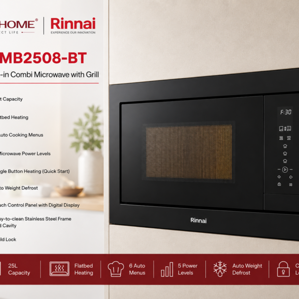 ♨️Rinnai RO-MB2508-BT 25L Built-in Combi Microwave with Grill | 25L 嵌入式微波烧烤一体机♨️