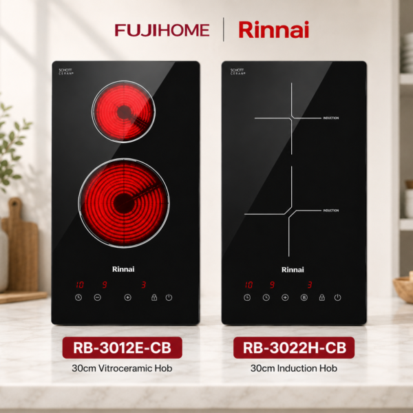 ⚡Rinnai RB-3022H-CB / RB-3012E-CB 30cm 2-Zone Built-In Electric Hob | 林内 30cm 双炉区嵌入式电炉⚡